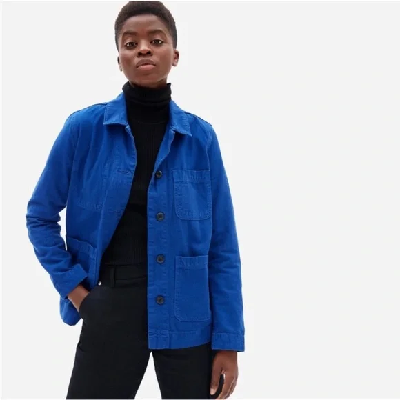 NWT Everlane The Chore Jacket in Bleu De Travail Size XS - Picture 1 of 11